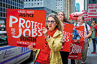 Photo: Getty Images : Glimpses: Staff of the City University of New York at a protest
