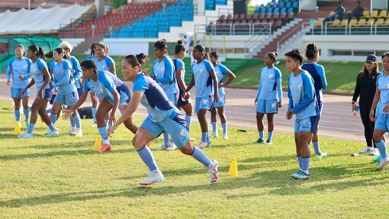 The India women's football team. - File 