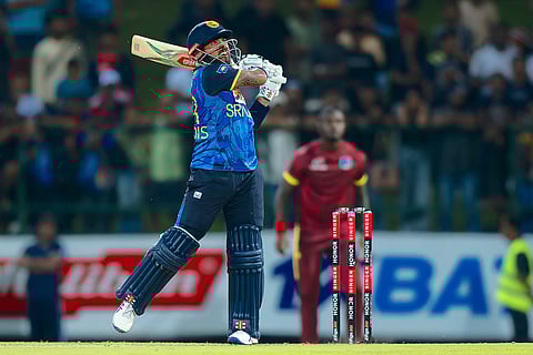 Sri Lanka and West Indies 3rd ODI: Sri Lanka's Kusal Mendis hits a six