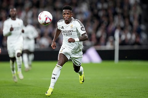 La Liga 2024-25: Real Madrid's Vinicius Junior runs with the ball