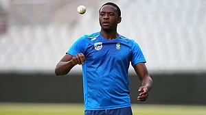 File : Kagiso Rabada in a practice session