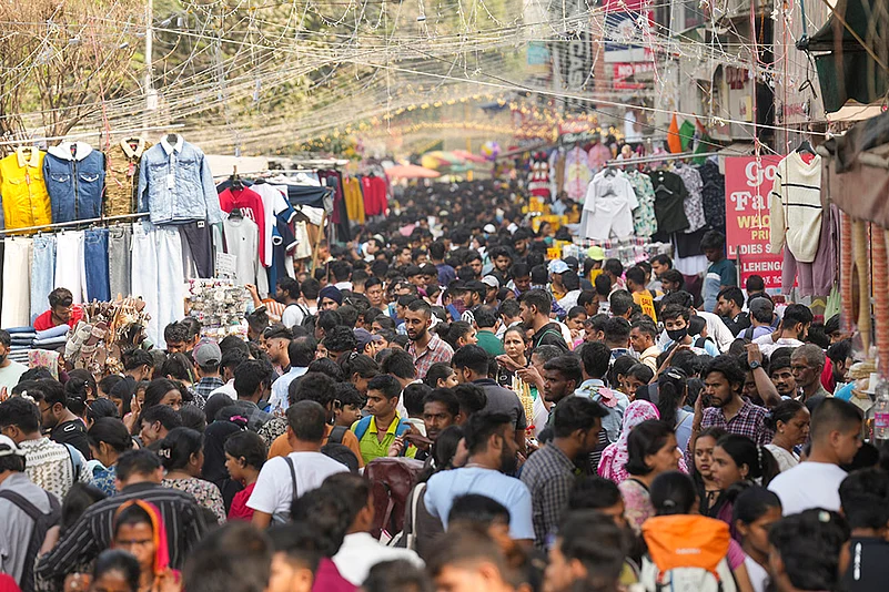 People throng Sarojini Nagar market for shopping ahead of the Diwali