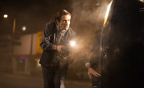 Jake Gyllenhaal as Louis Bloom in Nightcrawler