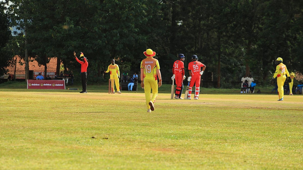 X/Uganda Cricket Association : Action from the first T20I between Uganda and Bahrain in Jinja.