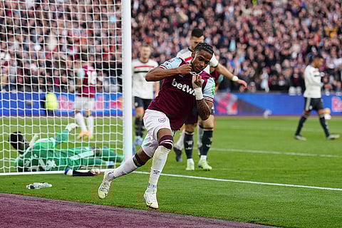 Premier League 2024-25: West Ham United's Crysencio Summerville celebrates after scoring the opening goal