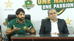 Photo: X | Mufaddal Vohra : Pakistan's new white-ball captain Mohammad Rizwan with PCB chairman Mohsin Naqvi.