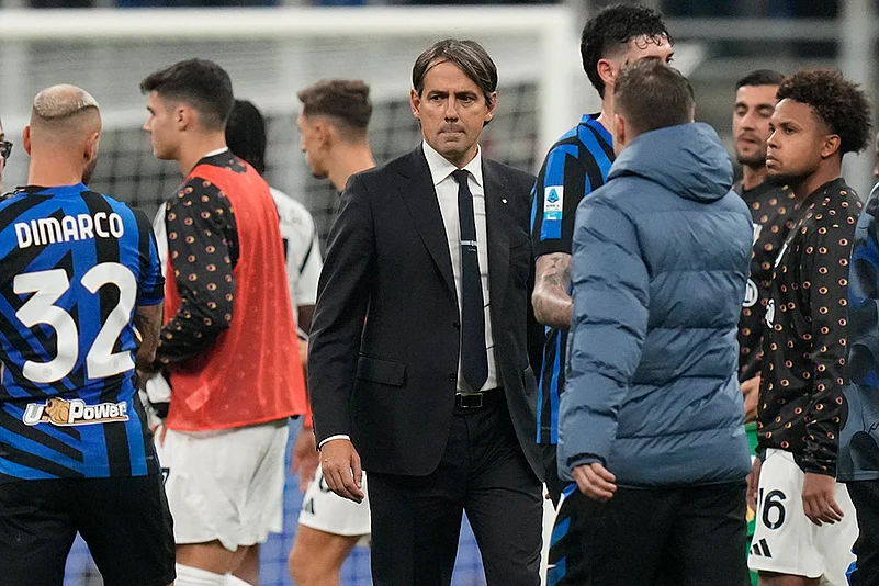 Italy Soccer Serie A Inter Milan and Juventus Derby D’Italia photo gallery_Simone Inzaghi