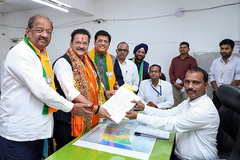 Union Minister Piyush Goyal during Nomination filing for Maha Assembly polls