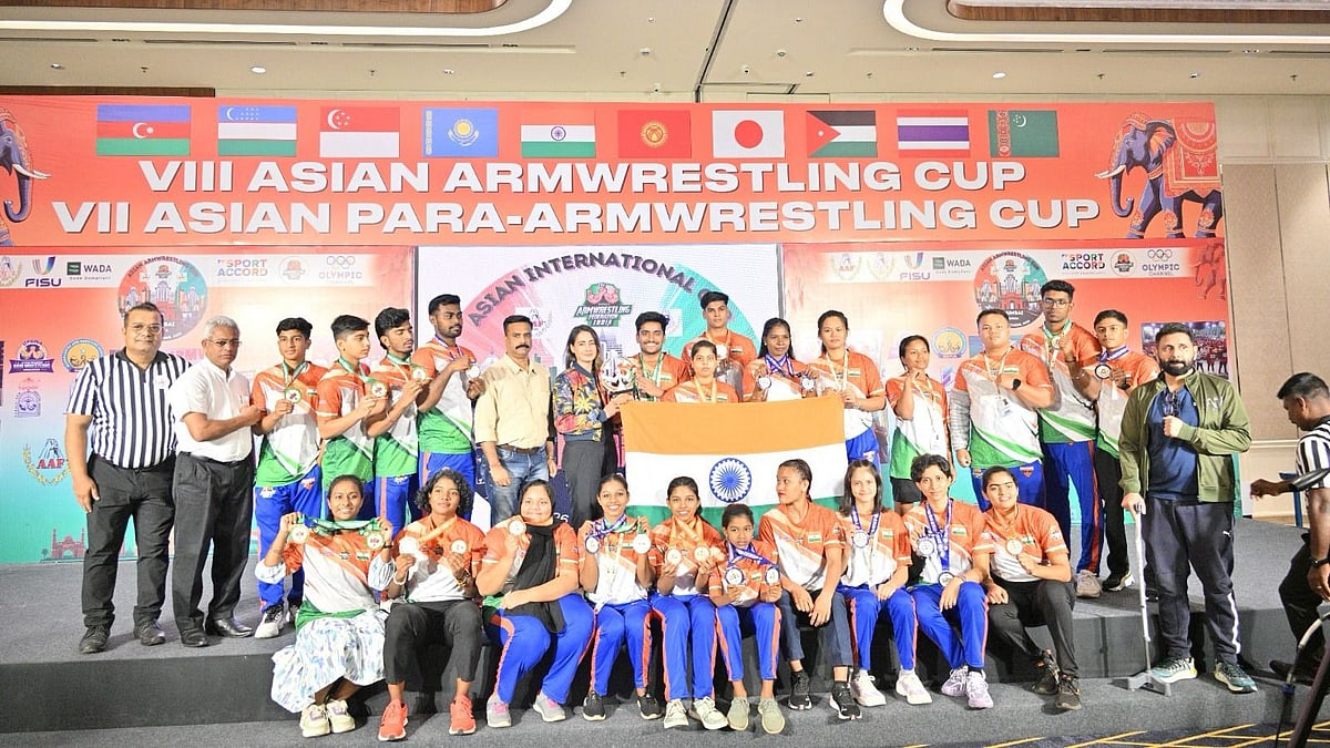 Indian ArmWrestling team at Asian ArmWrestling Cup 2024.
