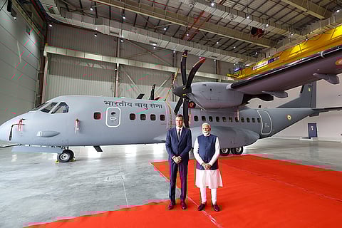 PM Modi and Spanish PM Pedro Sanchez in Vadodara