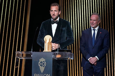 Ballon d' Or Awards: Harry Kane receives Gerd Mueller trophy
