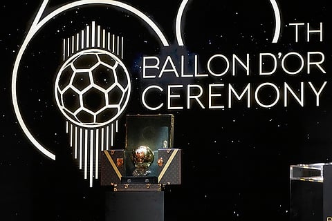 Ballon d' Or Awards: Golden Ball is shown during award ceremony