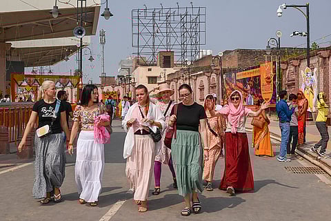 Tourists in Ayodhya