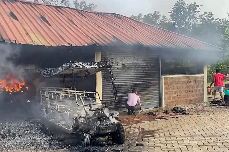 Fire in Pilikula Nature Reserve in Mangaluru