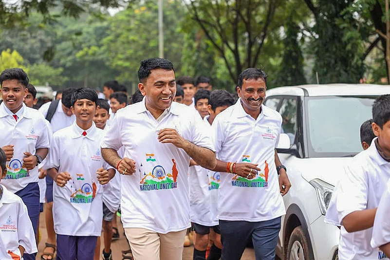 Goa Chief Minister Pramod Sawant takes part Run for Unity in Goa