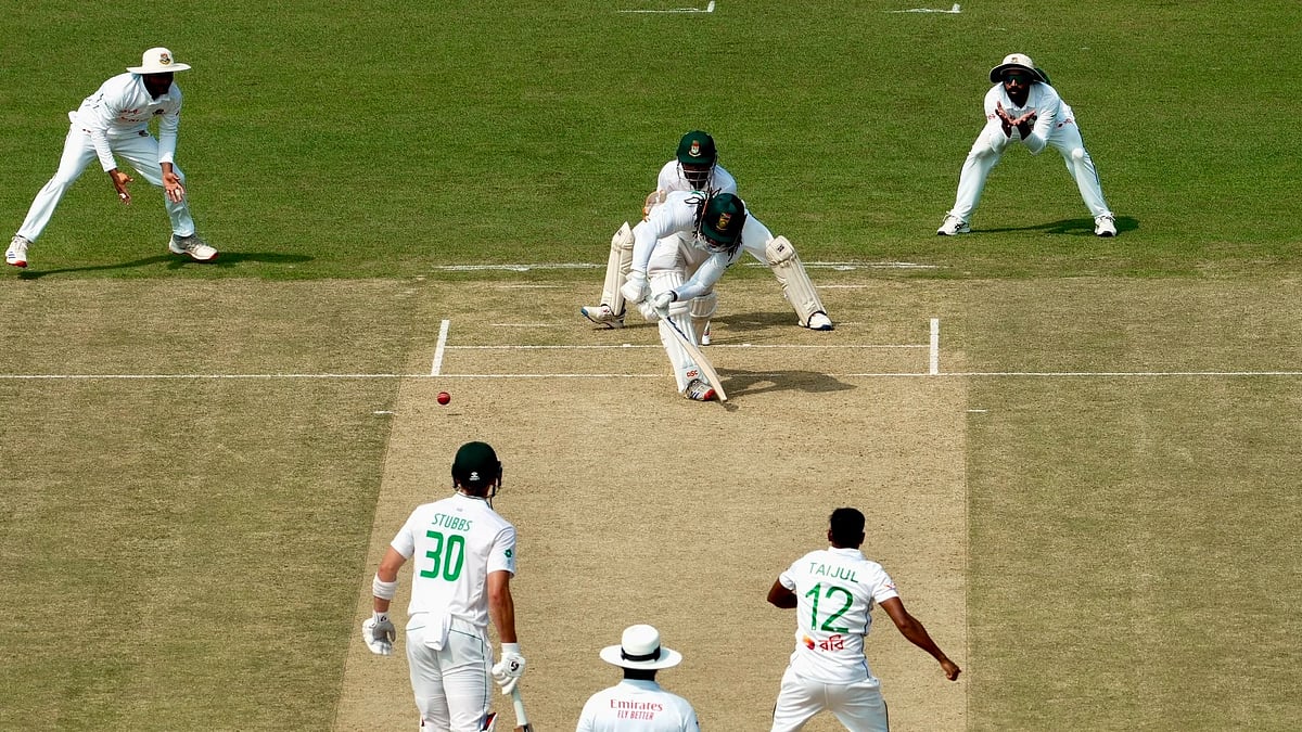 Photo: X | Proteas Men : South Africa batter Tony de Zorzi batting during the second Test match against Bangladesh in Chattogram.