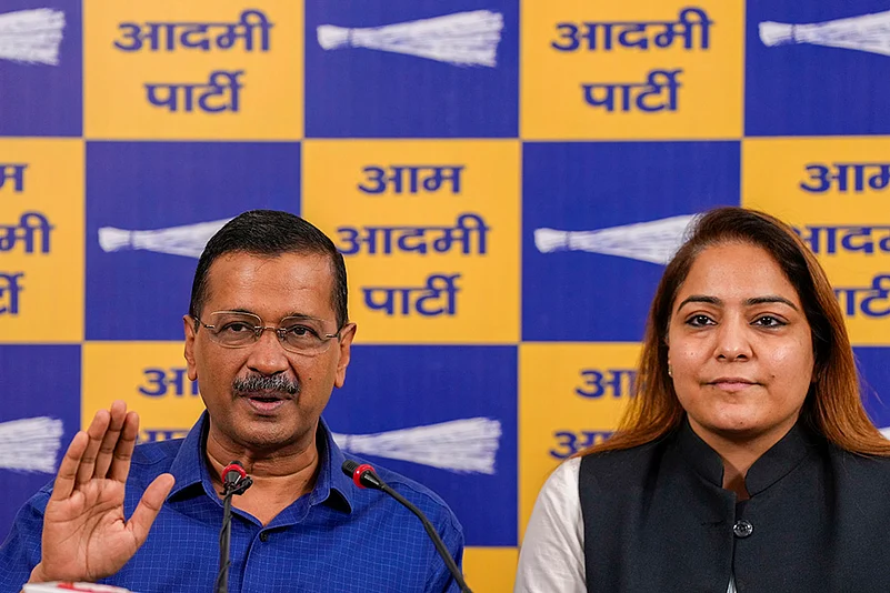 Arvind Kejriwal and Shelly Oberoi