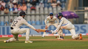 AP : India vs New Zealand 3rd Test Day 1 LIVE Updates: Shubman Gill of India bats during IND's first innings against the Kiwis.