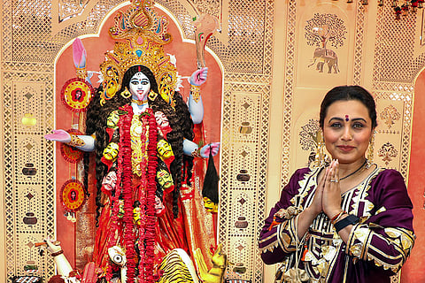 Rani Mukerji on Kali Puja in Mumbai