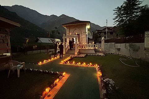 Diwali celebration at Kashmir's Sharda Yatra temple