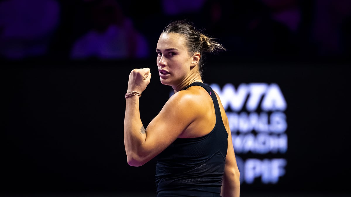 Aryna Sabalenka won her first game of the WTA Finals