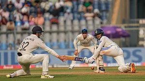 AP : India's Shubman Gill watches the ball after playing a shot