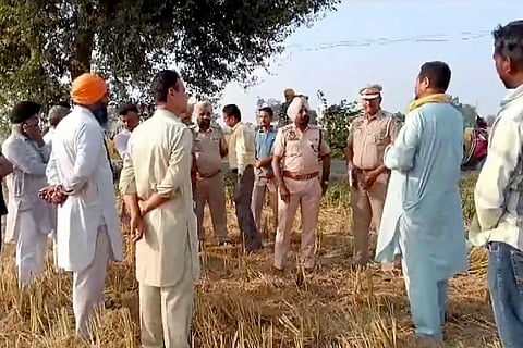 Stubble burning in Moga