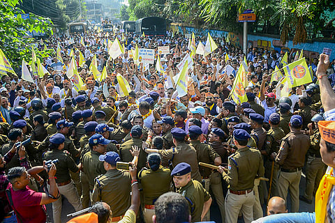 Old Pension Restoration Joint Front protest