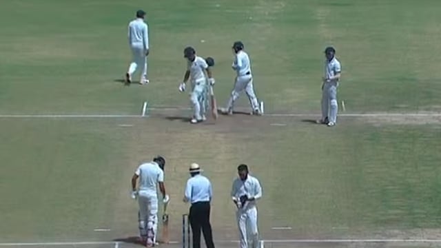 File : Action from a Ranji Trophy 2024 match.
