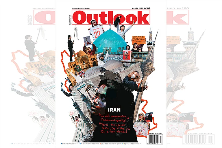 Outlook's 21 April 2023 magazine cover titled 'Iran' - null