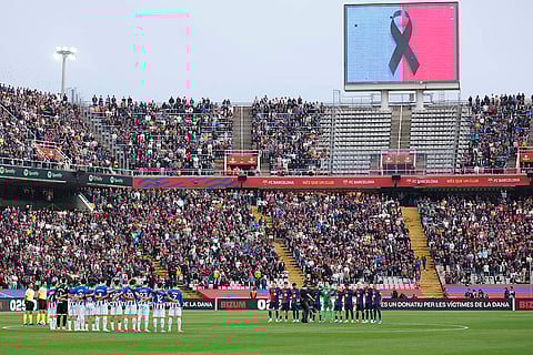 La Liga 2024-25: Players observe a minute of silence for the flood victims in the Valencia region