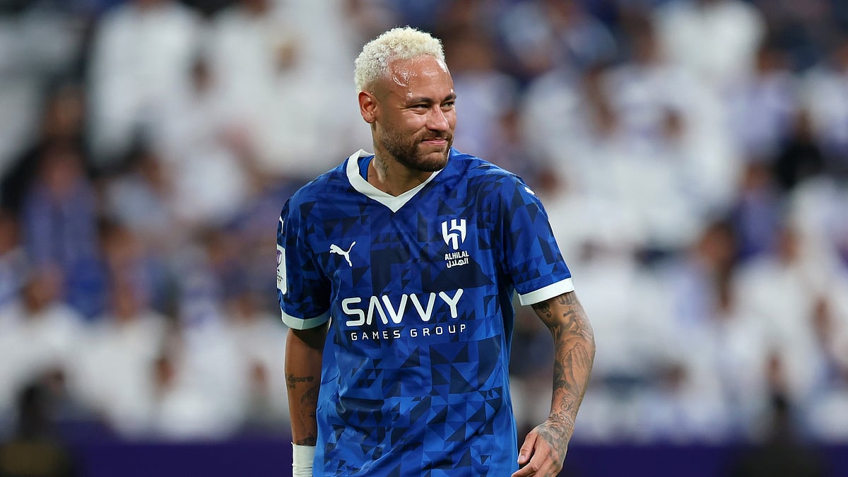 Neymar went off with severe cramp