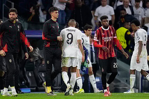 Champions League 2024-25: Real Madrid's Kylian Mbappe leaves the field after the match