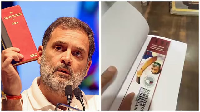 BJP Slams Congress Over 'Blank' And 'Red' Copies Of Constitution At Rahul Gandhi Event