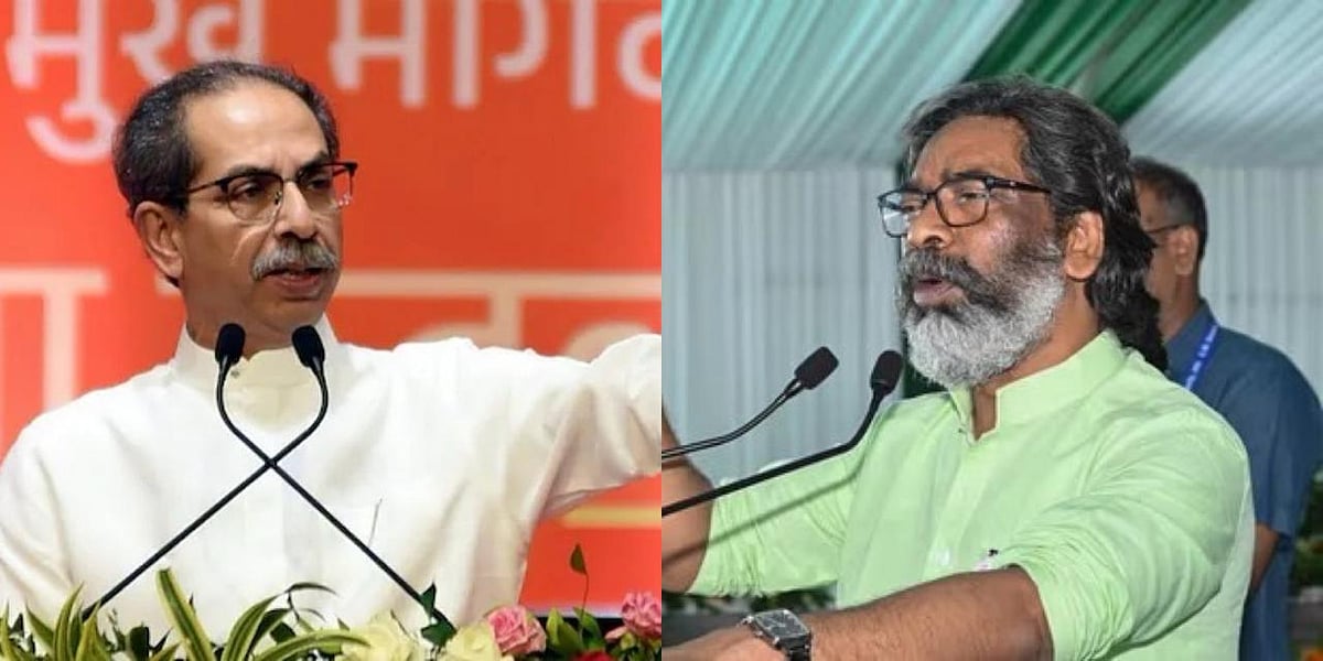 PTI : Shiv Sena (UBT) chief Uddhav Thackeray (L) and Jharkhand CM Hemant Soren (R)