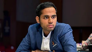Special Arrangement : India's Arjun Erigaisi in action during the third round of Chennai Chess Grand Masters.