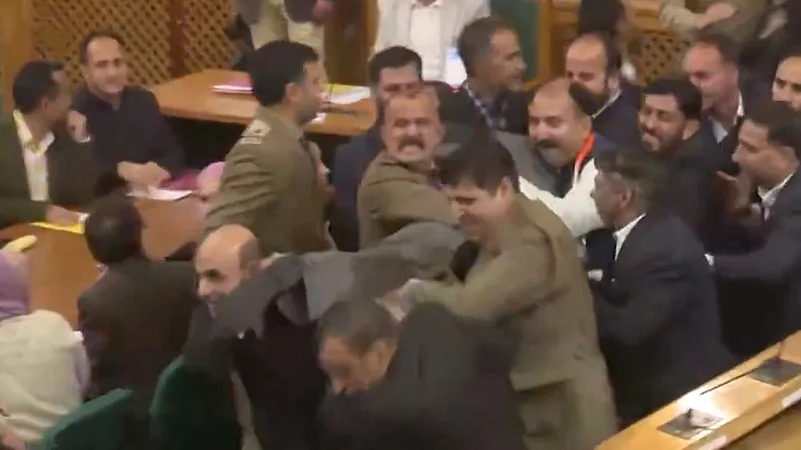 J&K Assembly Sees Third Day Of Chaos