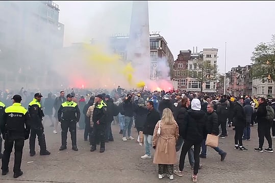 Ajax Vs Maccabi Tel Aviv: Israeli Fans Clash With Dutch Police In Amsterdam