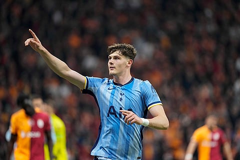Europa League: Tottenham's Will Lankshear celebrates after scoring his side's first goal