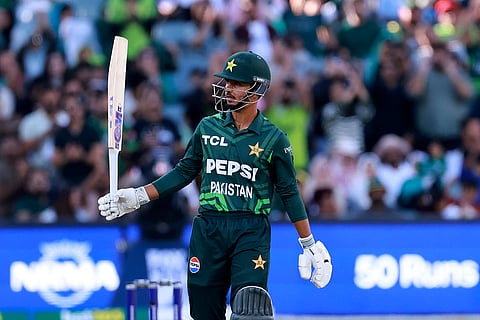Australia vs Pakistan 2nd ODI: Pakistan's Saim Ayub raises his bat after making 50 runs
