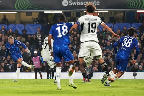 Europa Conference League: Chelsea's Mykhailo Mudryk scores his side's fifth goal