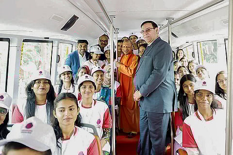 Yogi at Akanksha Haat in Lucknow