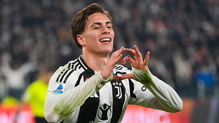 Yildiz celebrates Juventus' second goal - null