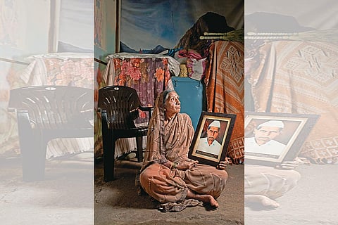 The widow of Krushnarao Langde who died in April 2022