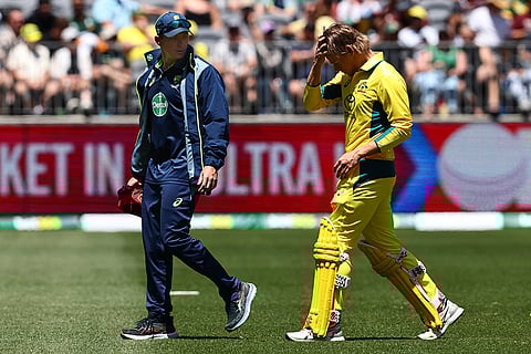 AUS Vs PAK, 3rd ODI: Australia's Cooper Connolly, right, walks off as he retires hurt