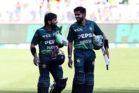 AUS Vs PAK, 3rd ODI: Mohammad Rizwan, left, and Babar Azam smile after their win