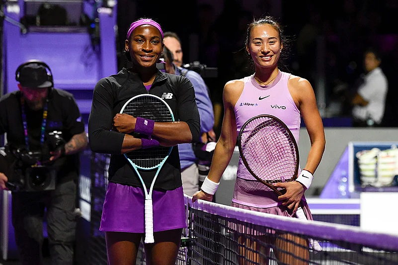 Saudi Arabia Tennis WTA Finals Coco Gauff vs Qinwen Zheng tennis photos_