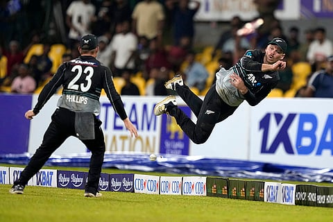SL vs NZ 2nd T20: New Zealand's Glenn Phillips fields a ball during the second Twenty20 match