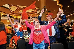 | Photo: AP : Get Ready: Supporters of Donald Trump celebrate in Las Vegas on November 5, 2024