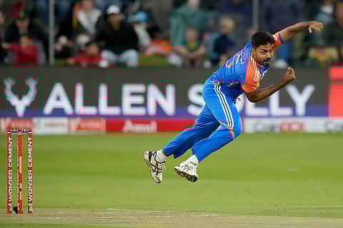 IND vs SA 2nd T20: India's Avesh Khan bowls a delivery during the second T20 match